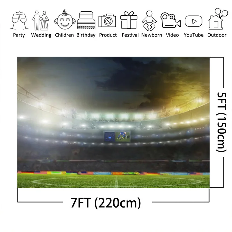 Фон для фотосъемки с изображением Фэнтези футбольного поля художественный