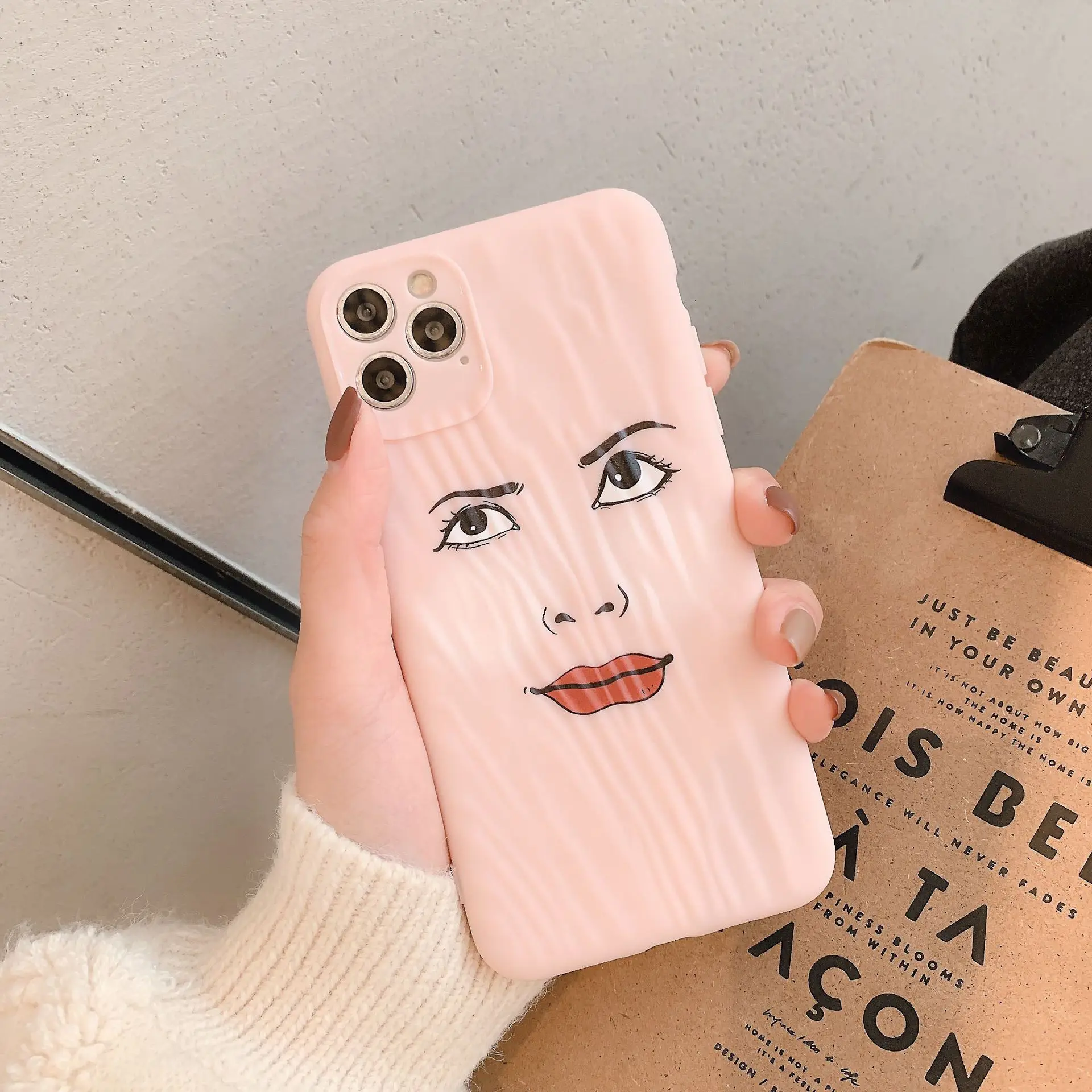 Розовый Забавный милый абстрактный чехол для телефона iPhone 11 Pro Max X Xsmax XR Xs 6 6s 7 8 Puls s