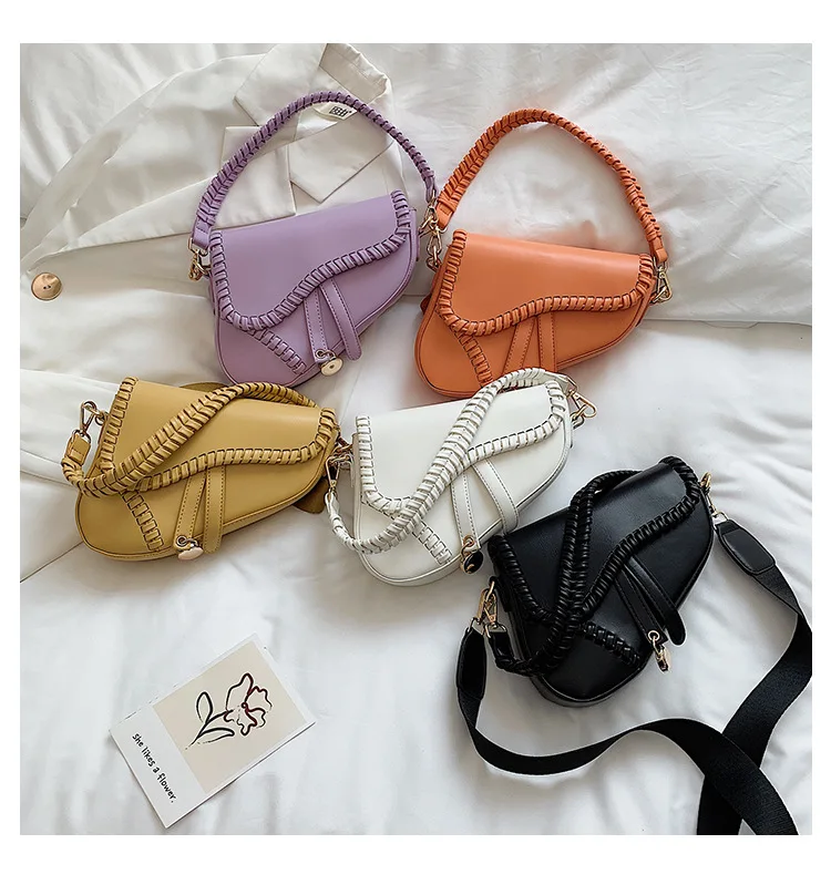 

2020 New Style Women Shoulder Crossbody Bag Western Style Square Sling Handbag for Female Envelope Fashion Saddle Bag Fashion