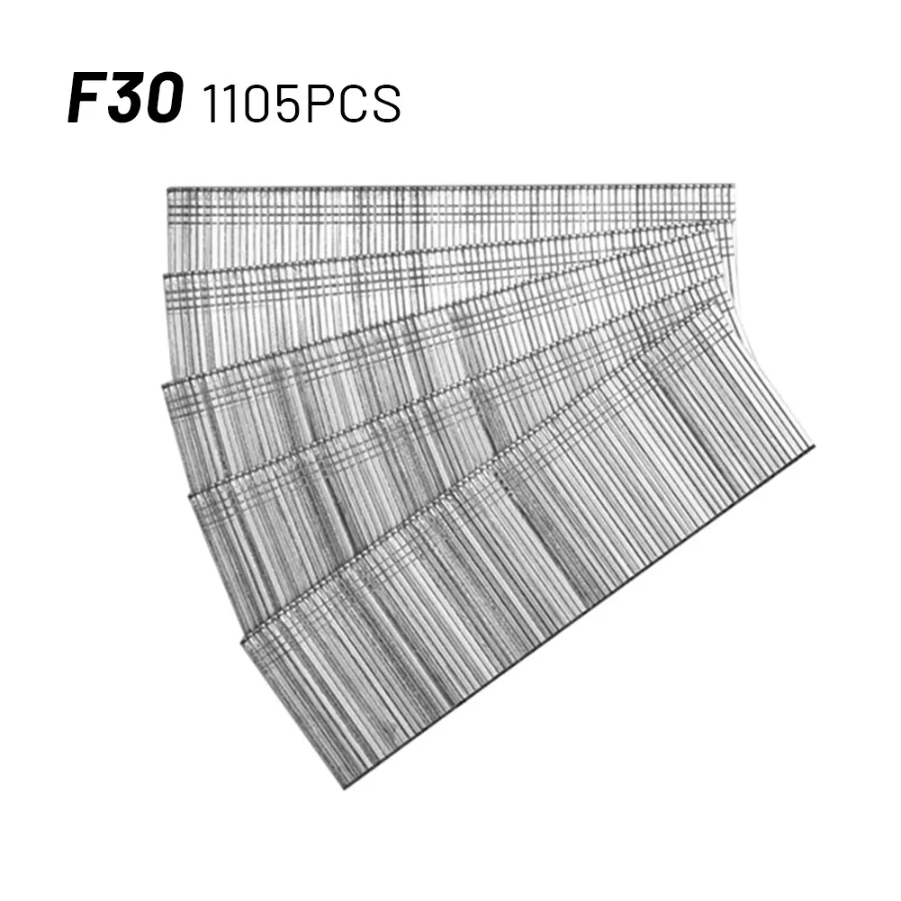 1105Pcs F15/F20/F25/F30 Nail Gun Straight Brad Nails 304 Stainless Steel Stapler Nailer Staples For Woodworking Furniture DIY |