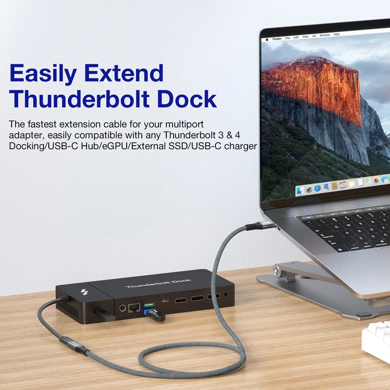 Thunderbolt 3 Extension Cable 4 Type C 40Gbps USB-C Male To Female Monitor DP Video Dock Station USB4 Extend Cord | Мобильные