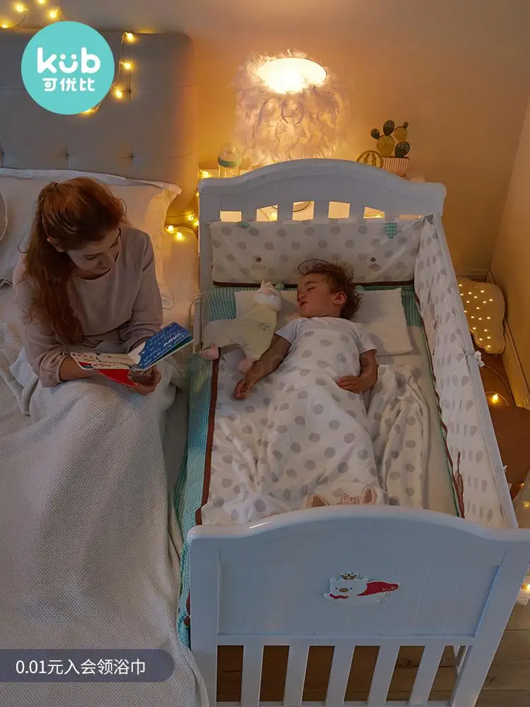 Comparable Solid Wood Baby Bed Multifunctional Bb For Newborn Spliced Big Cradle |