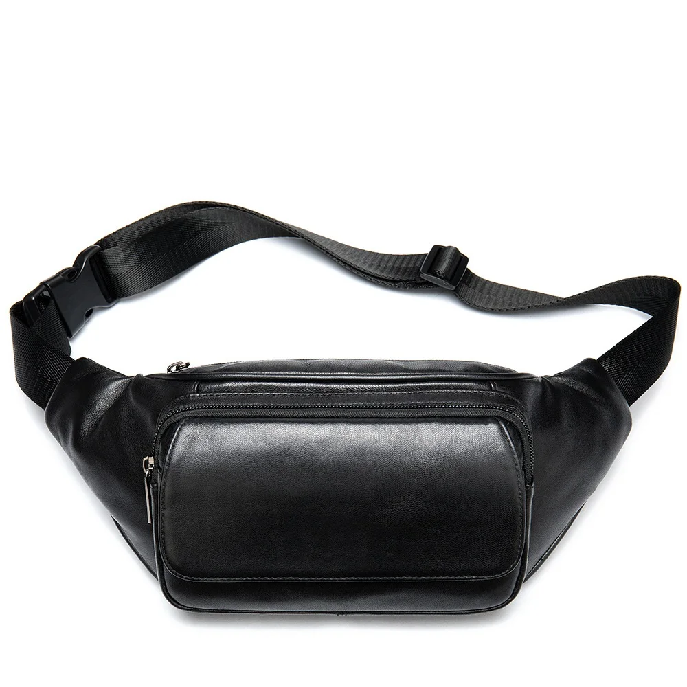 

MVA Genuine Leather Waist Packs Fanny Pack Belt Bag Phone Pouch Bags Travel Waist Pack Male Small Waist Bag Wallet Pouch