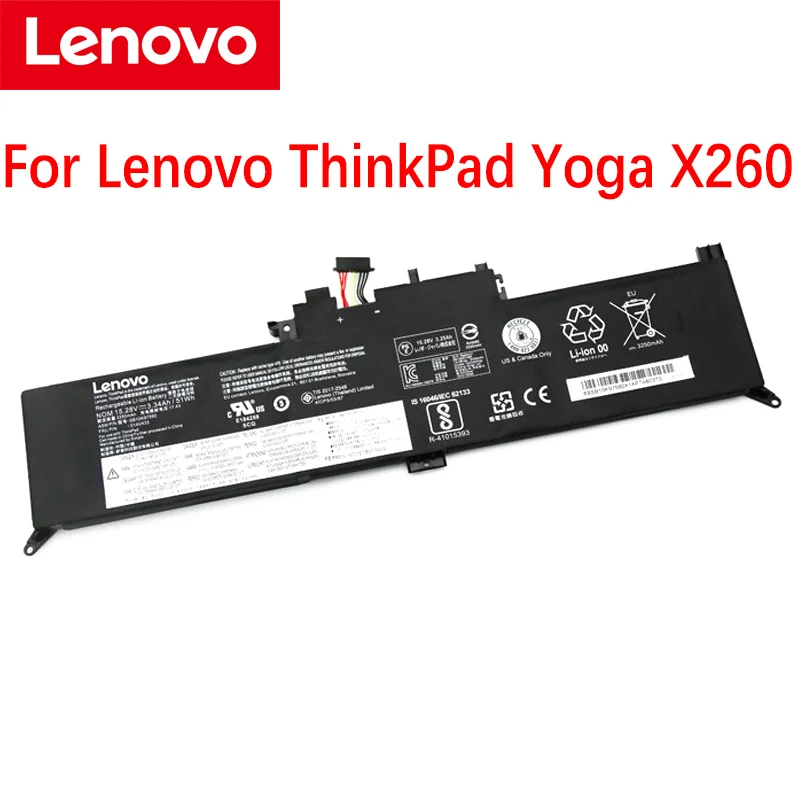 

Новый оригинальный аккумулятор для ноутбука Lenovo ThinkPad Yoga X260 00HW026 SB10F46464 01AV432 01AV433 00HW027