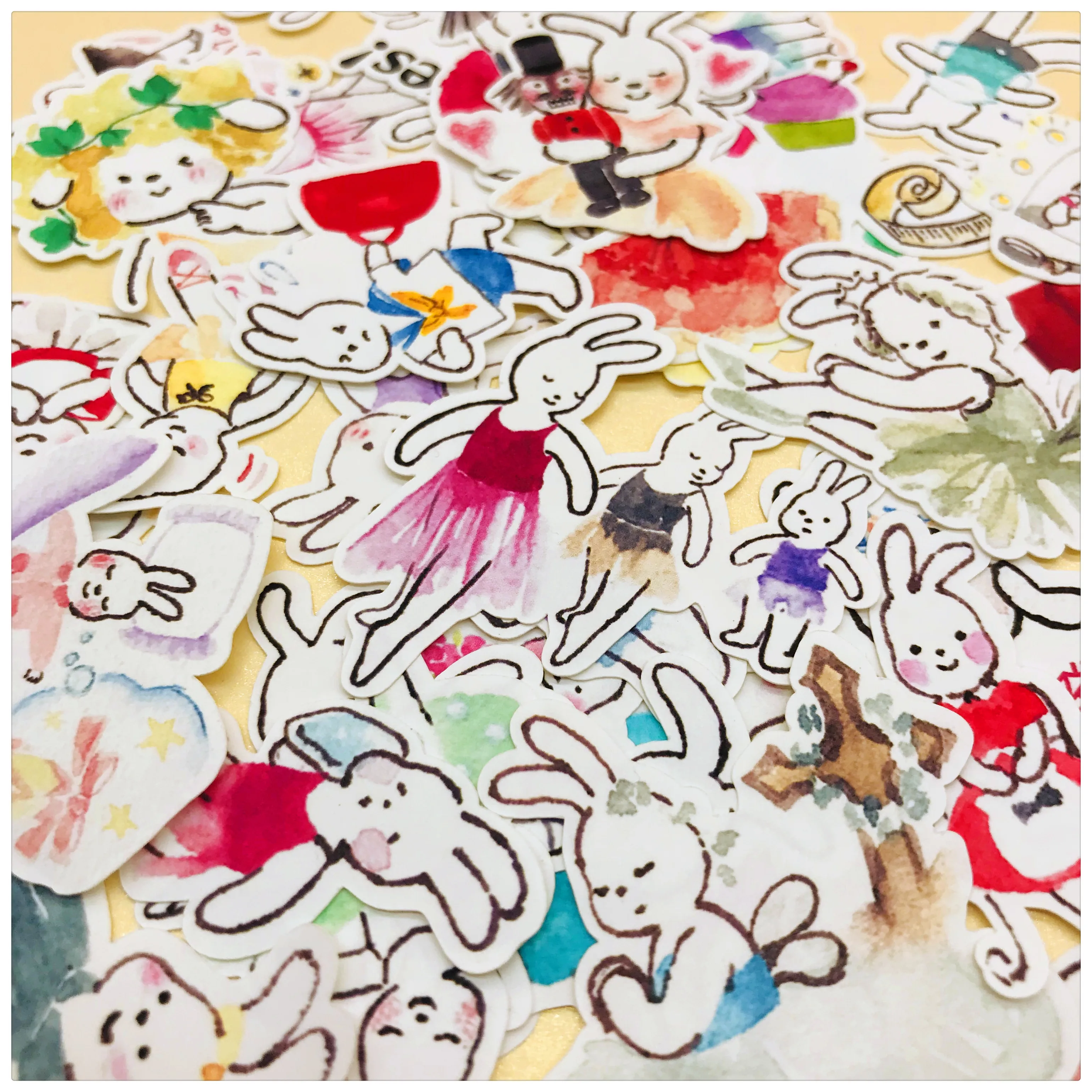 38 шт. ручной рисования руководство Стикеры пакет танцора наклейки кроликов s