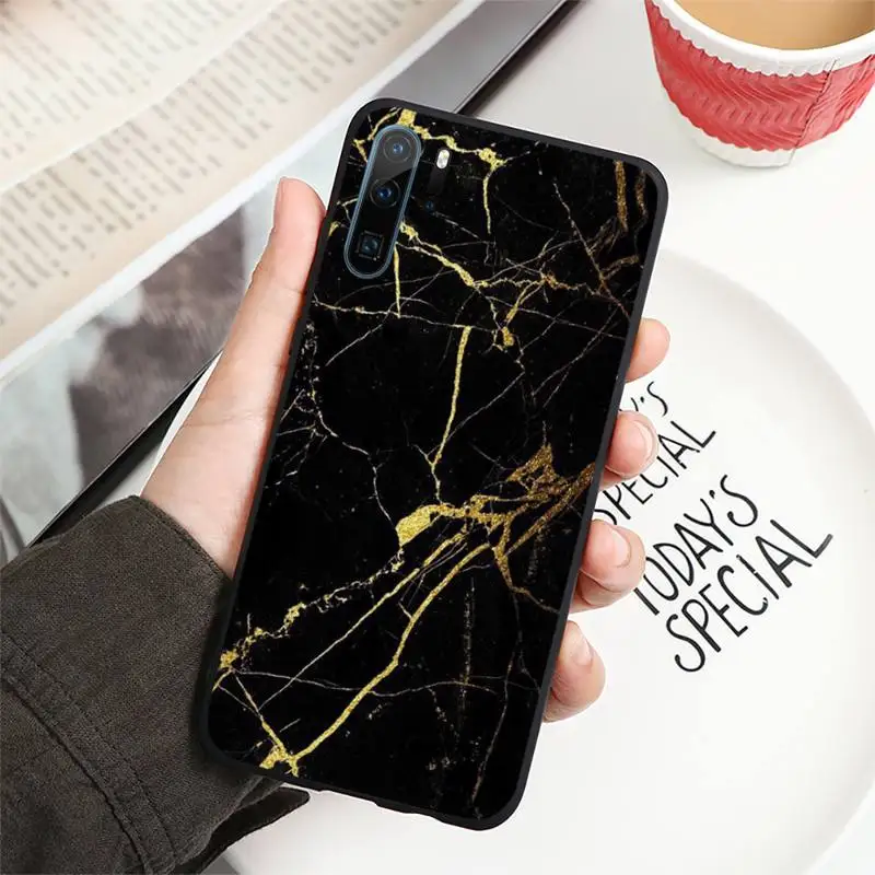

Gold Marble Texture Granite Phone Case For Huawei honor Mate P 9 10 20 30 40 Pro 10i 7 8 a x Lite nova 5t