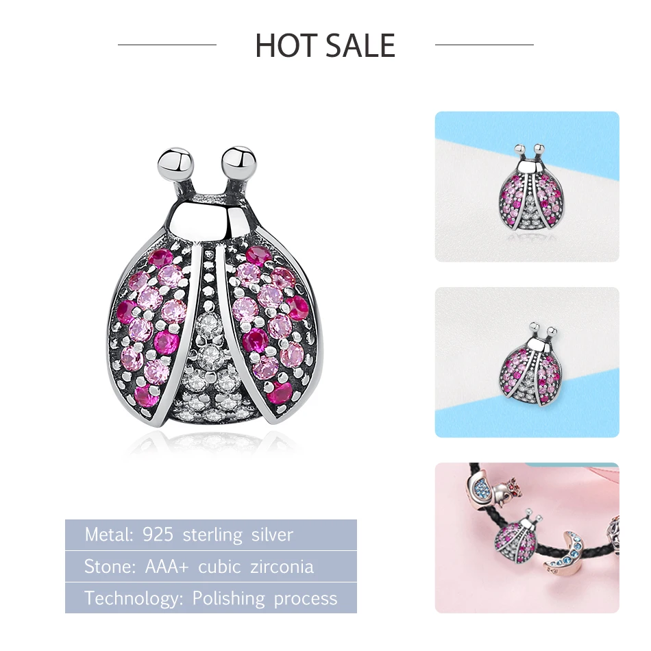 Шарм-подвеска из серебра 925 пробы божья коровка пчела корона сердце | Украшения и