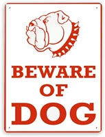 1595 warning signguard dog signtin aluminum metal decor painting traffic warning sign 8x12 inch