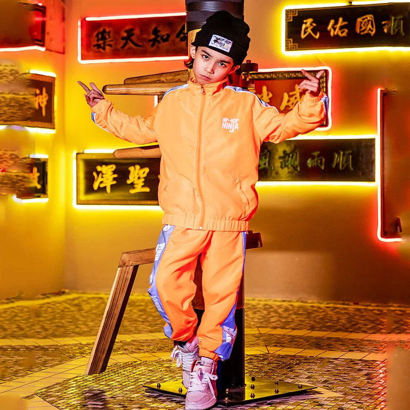 Детские танцевальные костюмы в стиле хип-хоп для мальчиков свободный
