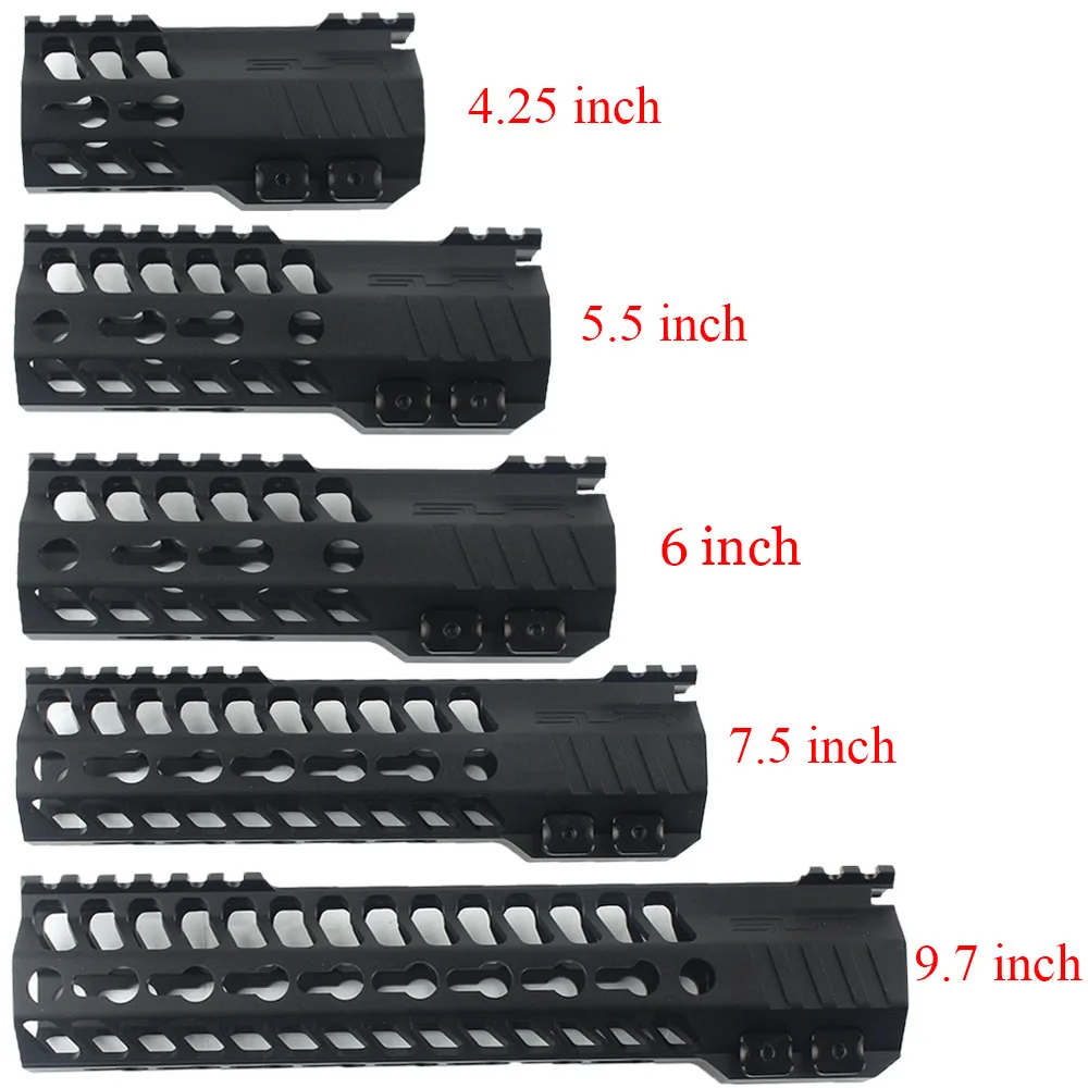 Тактический алюминиевый сплав Keymod 4 25/5 5/6/7.5/9.7 дюймов Handguard Slim Free Float SLR AR-15 M4 прицел