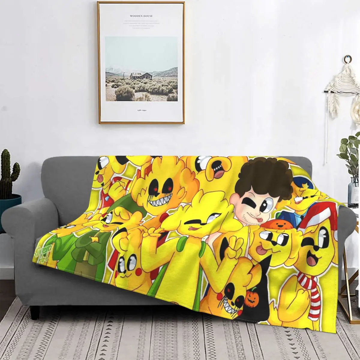 

Mikecrack-Manta de lana suave для собаки, разноцветный мультяшный аниме, многофункциональный, для катания на животе