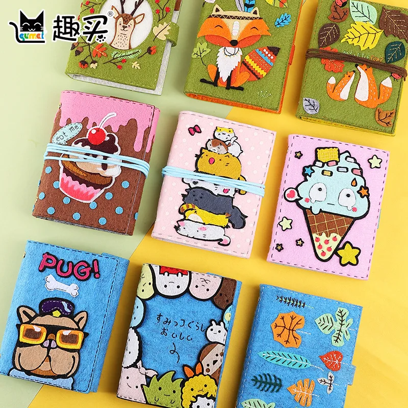 Нетканый Тканевый блокнот ручной работы из ткани A7 руководство по войлоку