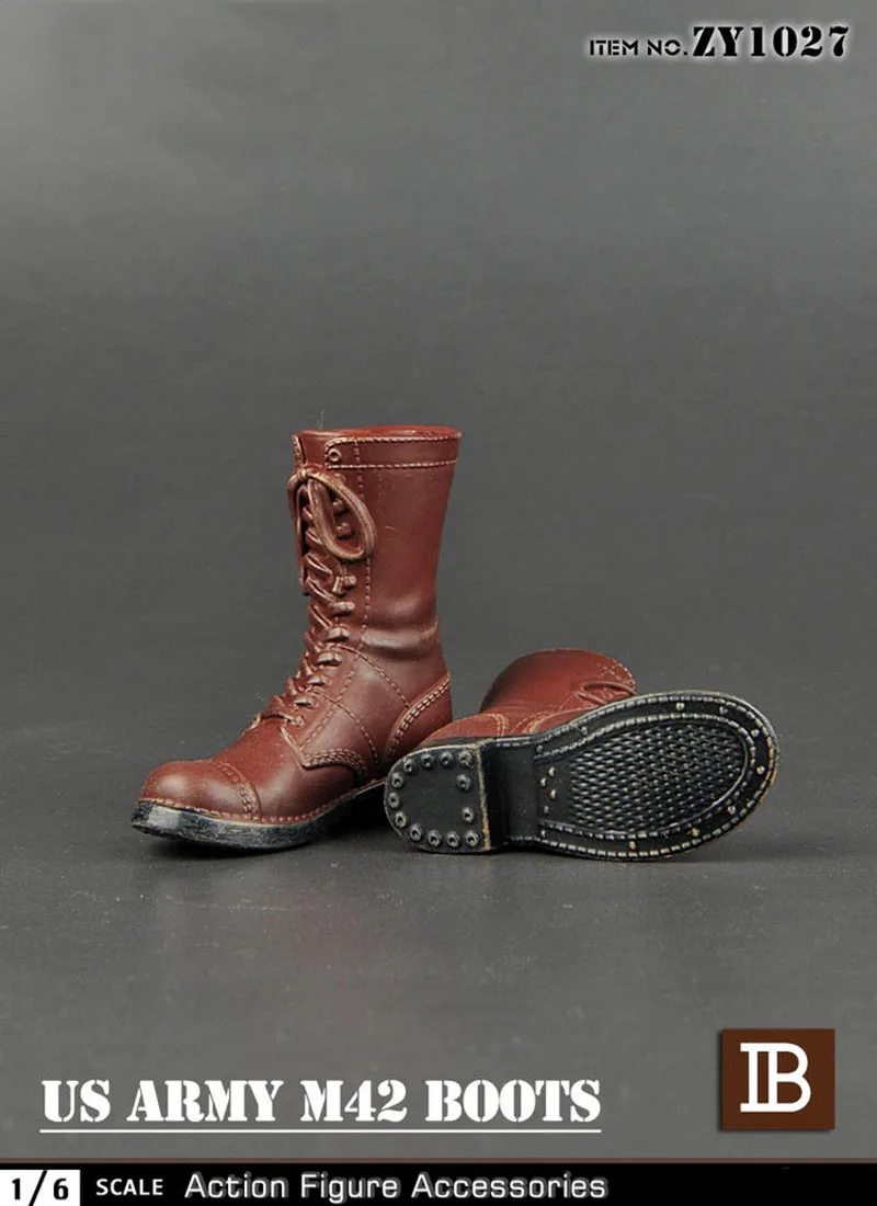 

ZYTOYS ZY1027 1/6 Scale WW II U.S. Army M42 Combat Boots Shoes Inside Hollow Accessory Model for 12 inches Action Figure
