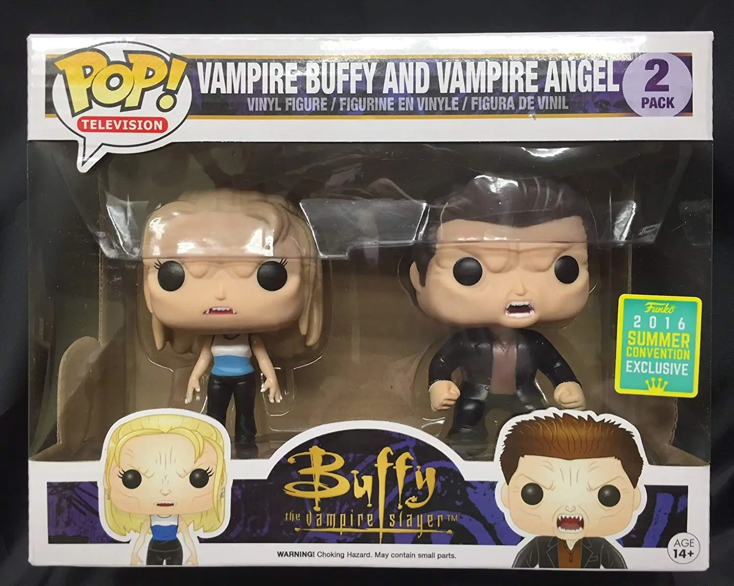 SDCC Exclusive Funko pop Vampire Buffy and Angel 2 pack Vinyl Action Figures Collectible Model Toy with Original Box