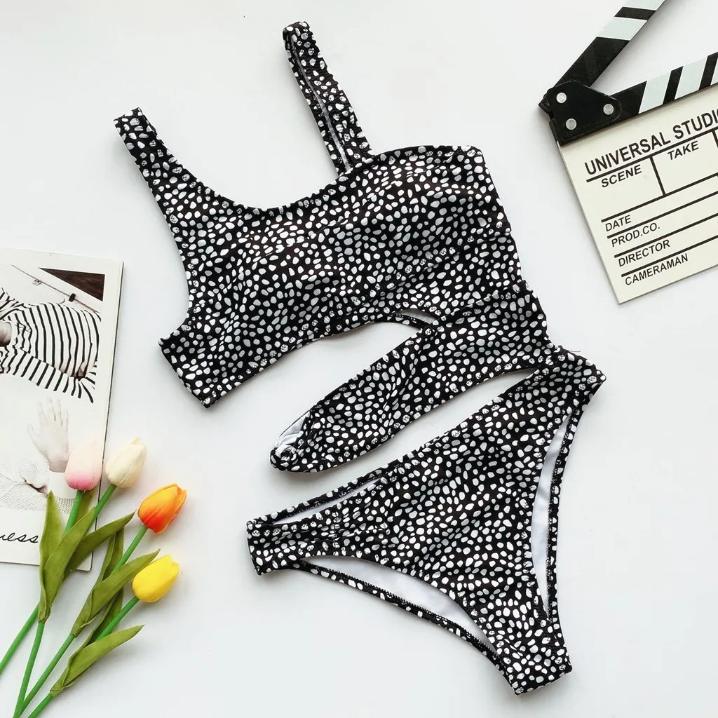 

One-piece Biquini Women High Waist Bikini Swimsuit Swimwear Female Bandeau Brazilian Biquini Bikini Bathing Suit Women Bikini