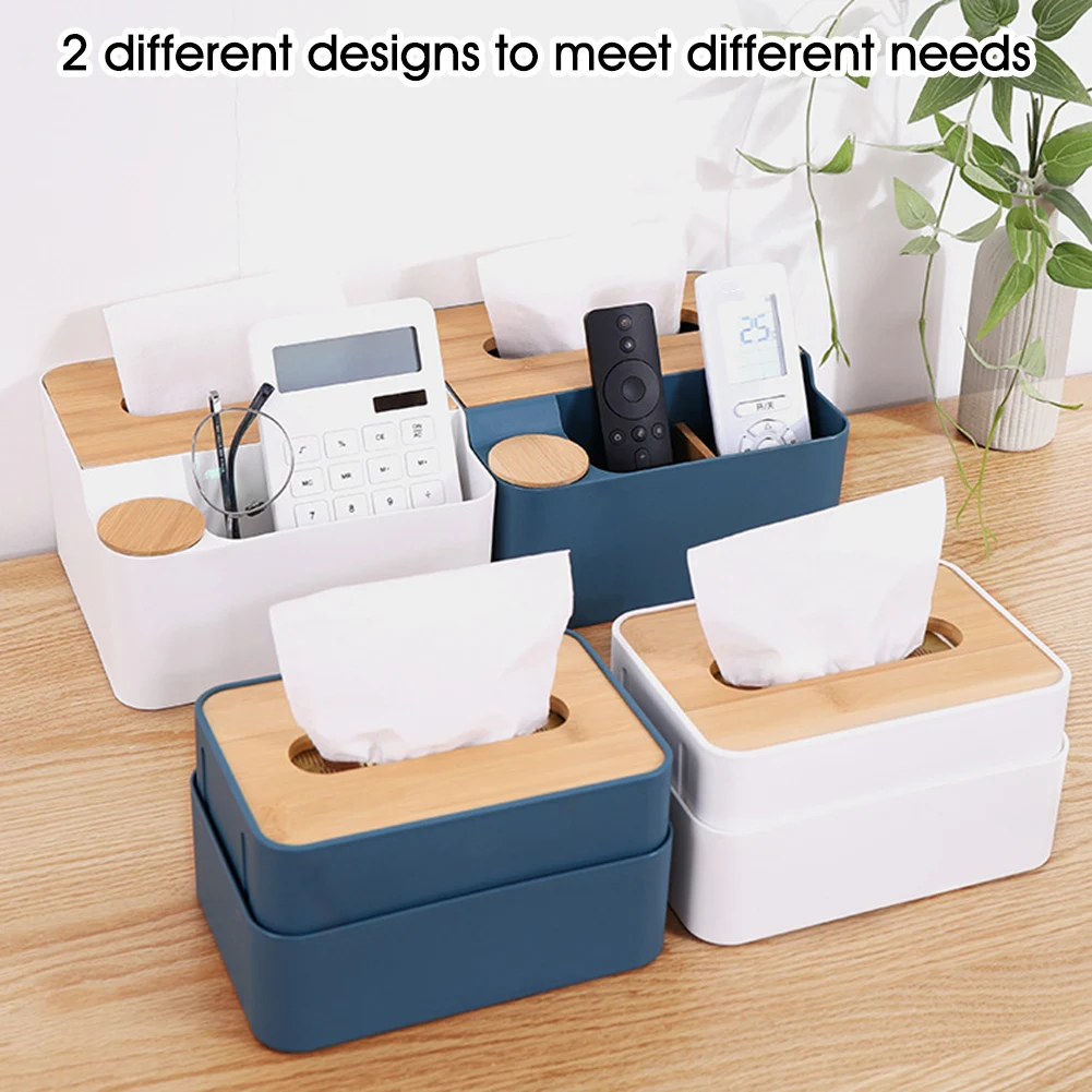 

Napkin Holder Tissue Boxes Wooden Tissue Box Home Tissue Container Desktop Organizer Remote Holder Case for Office Home Storage
