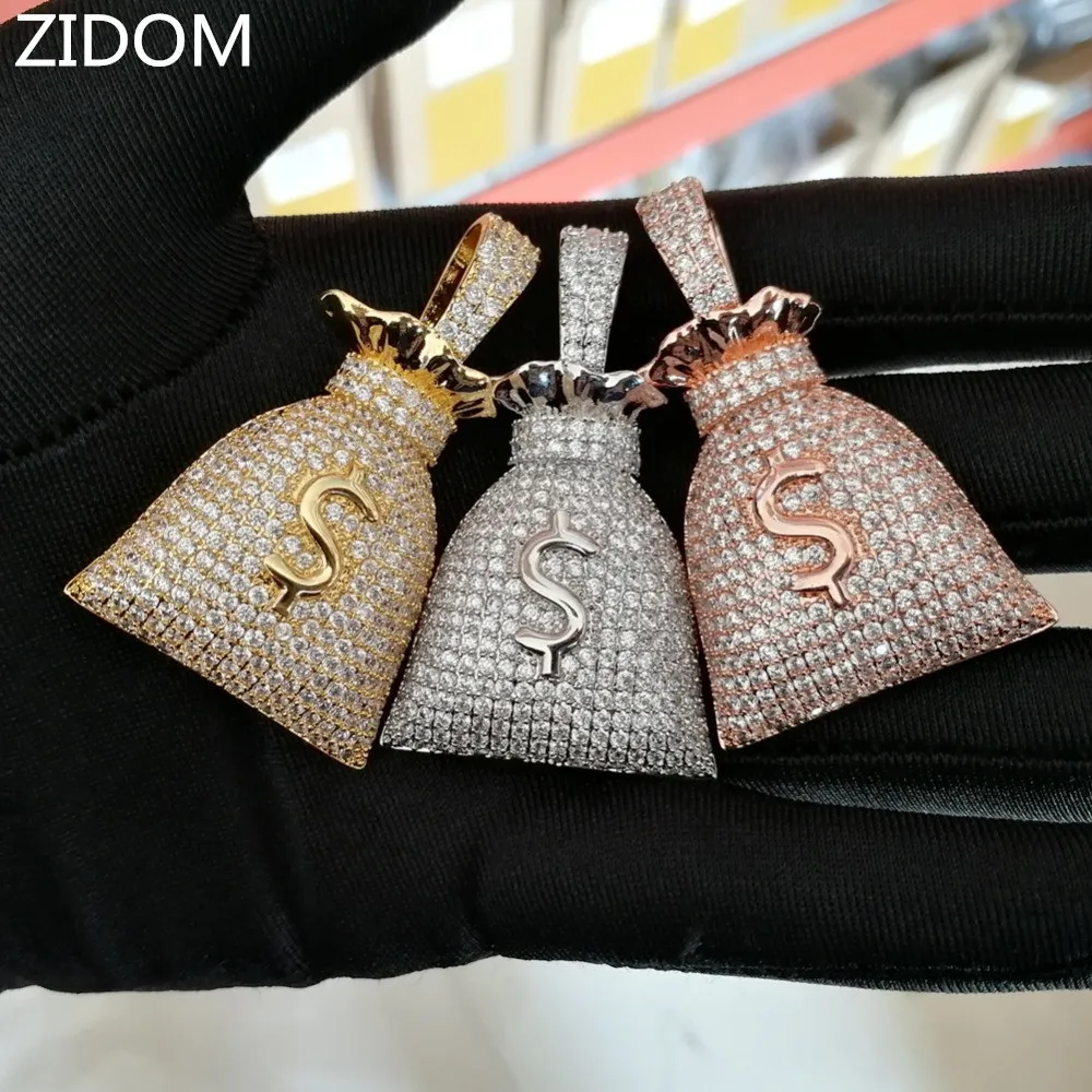 Мужское ожерелье с подвеской в виде доллара стиле хип хоп модное кулоном из