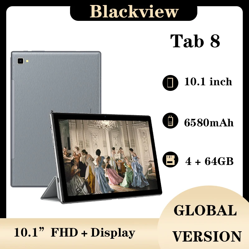

Tab 8 Tablet PC 10.1 Inch Global Version 4GB RAM 64GB ROM Blackview 6580mAh Battery Android 10 Octa Core 4G WIFI LTE Tablet