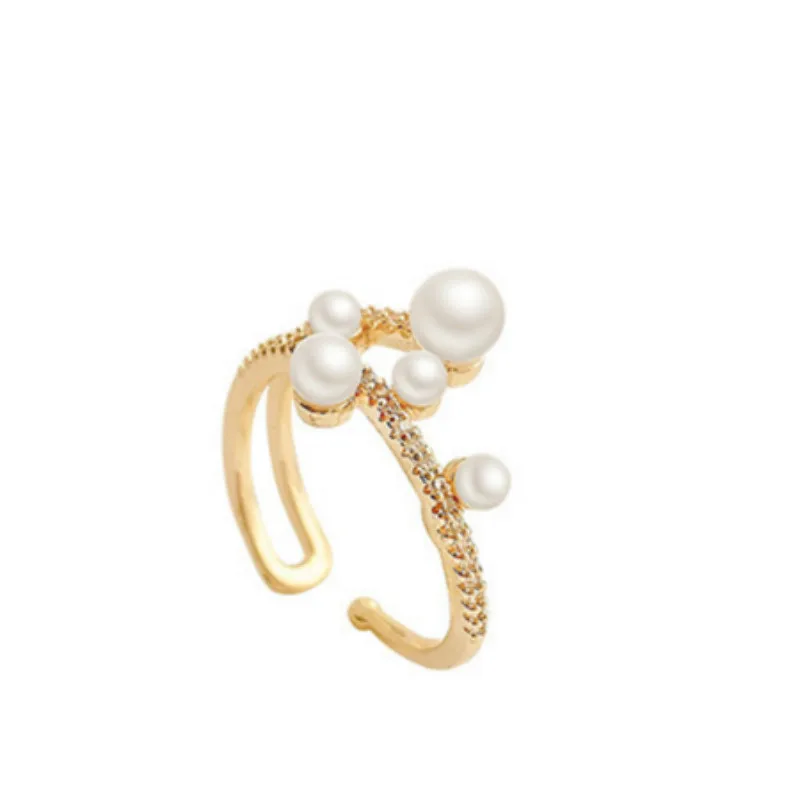 

Fengxiaoling Small Natural Freshwater Pearl Golden Rings For Women 2021 Real 925 Sterling Silver Jewelry For Women Fashion Gifts