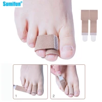 16pcs velvet cotton material adjustable toe separator toe splint straightener wrap anti slip brace hammer toe protector sleeve