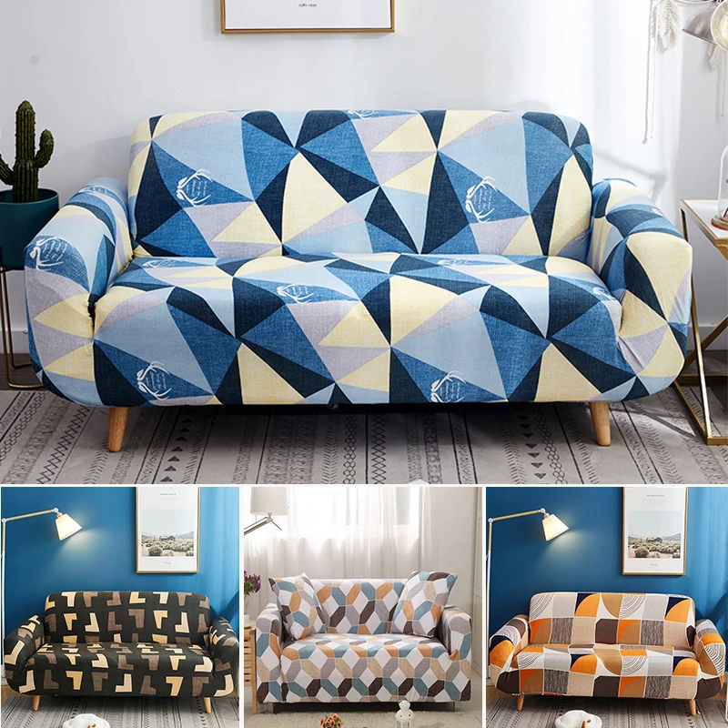 2019 популярные Геометрические растягивающиеся эластичные чехлы для диванов из