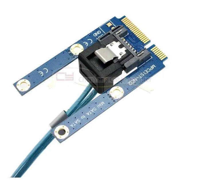 Большой-Q 50 мм Мини PCI-E mSATA SSD плоский SATA 7pin жесткий диск PCBA удлинитель адаптер