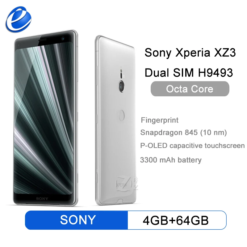 

Sony Xperia XZ3 H9493 Dual Sim Original Unlocked GSM LTE Octa Core RAM 4GB ROM 64GB 6.0" 19&13MP Fingerprint NFC