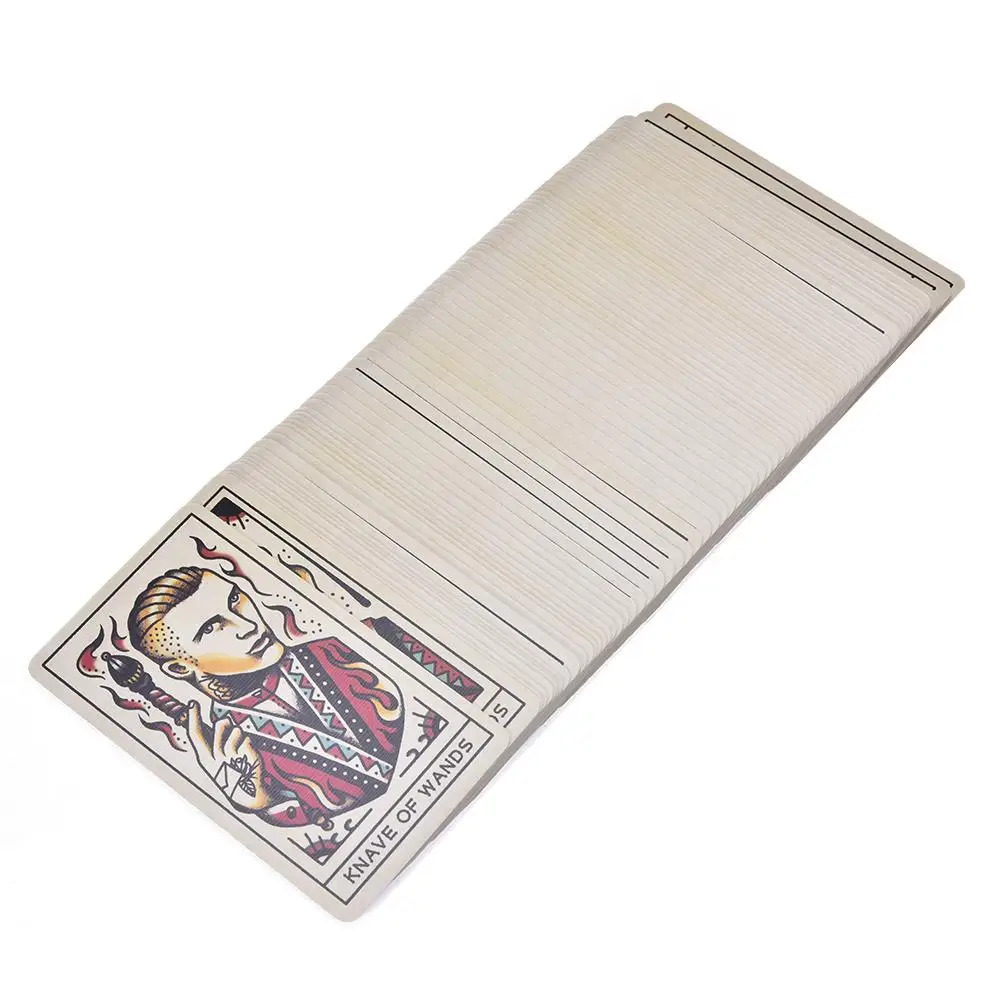78Pcs Tattoo Tarot Board Game Divination Fate Deck Ebook To Guide Cards For Women Family Party Playing | Спорт и развлечения