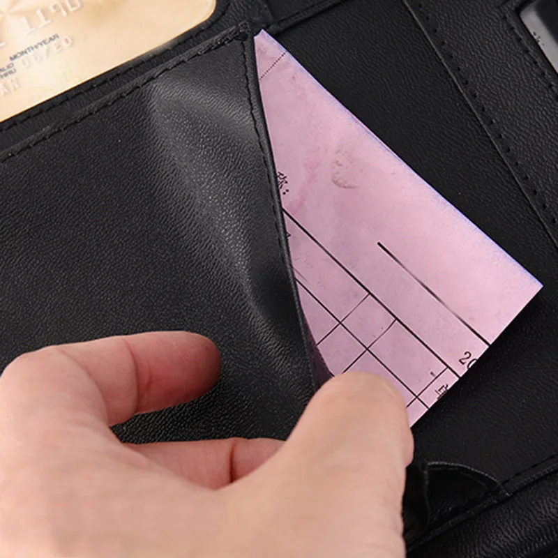 

A4 Multifunctional Folder PU Leather Zipper Bag for Notebook Business Travel @M23