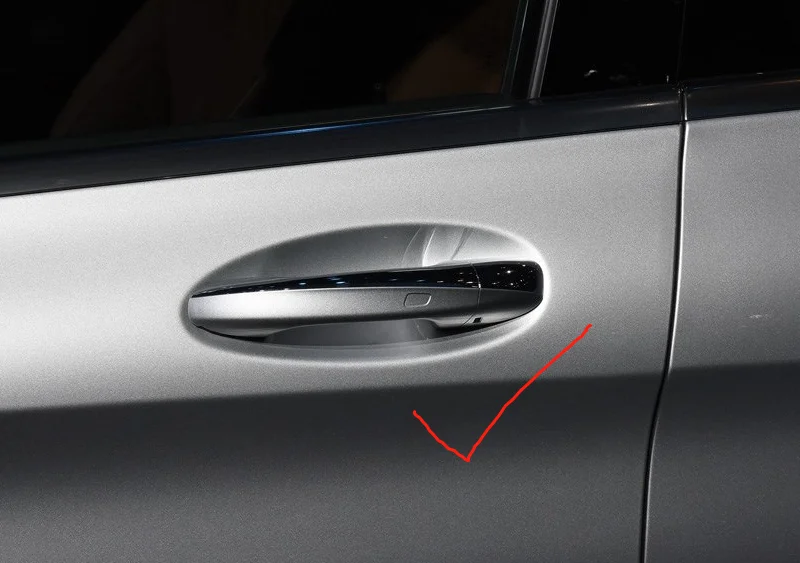 Настоящая углеродное волокно авто наружная дверная ручка Крышка для Mercedes Benz C Class W205 автомобильный Стайлинг