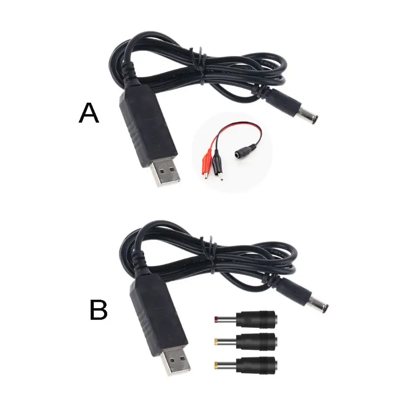QC 3 0 USB к DC 5в-12в регулируемое напряжение шаг вверх 2 5/3 5/4 0/5 5 мм кабель питания для