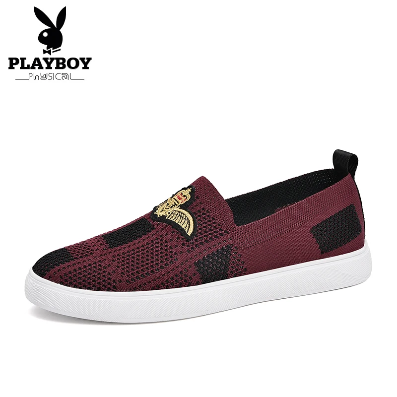 

PLAYBOY New Men Slip-on Boat Shoes Deodorant Insole Moisture Absorption Light Shoes All-match Sneakers For Outdoor Walking Shoes