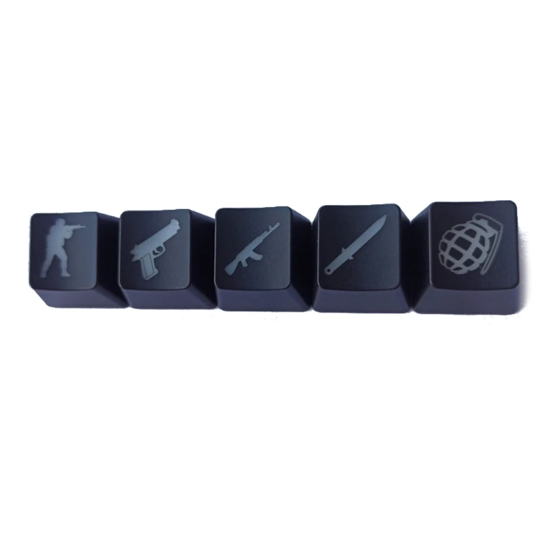 

5Pcs OEM R4 Profile ABS Backlit Keycap Gaming Keycaps Key Button CS GO Keycap 1XCB