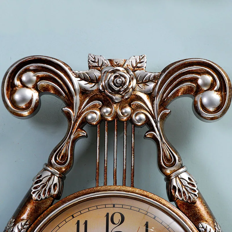 Творческий ретро настенные часы гостиная спальня украшения стены музыкального