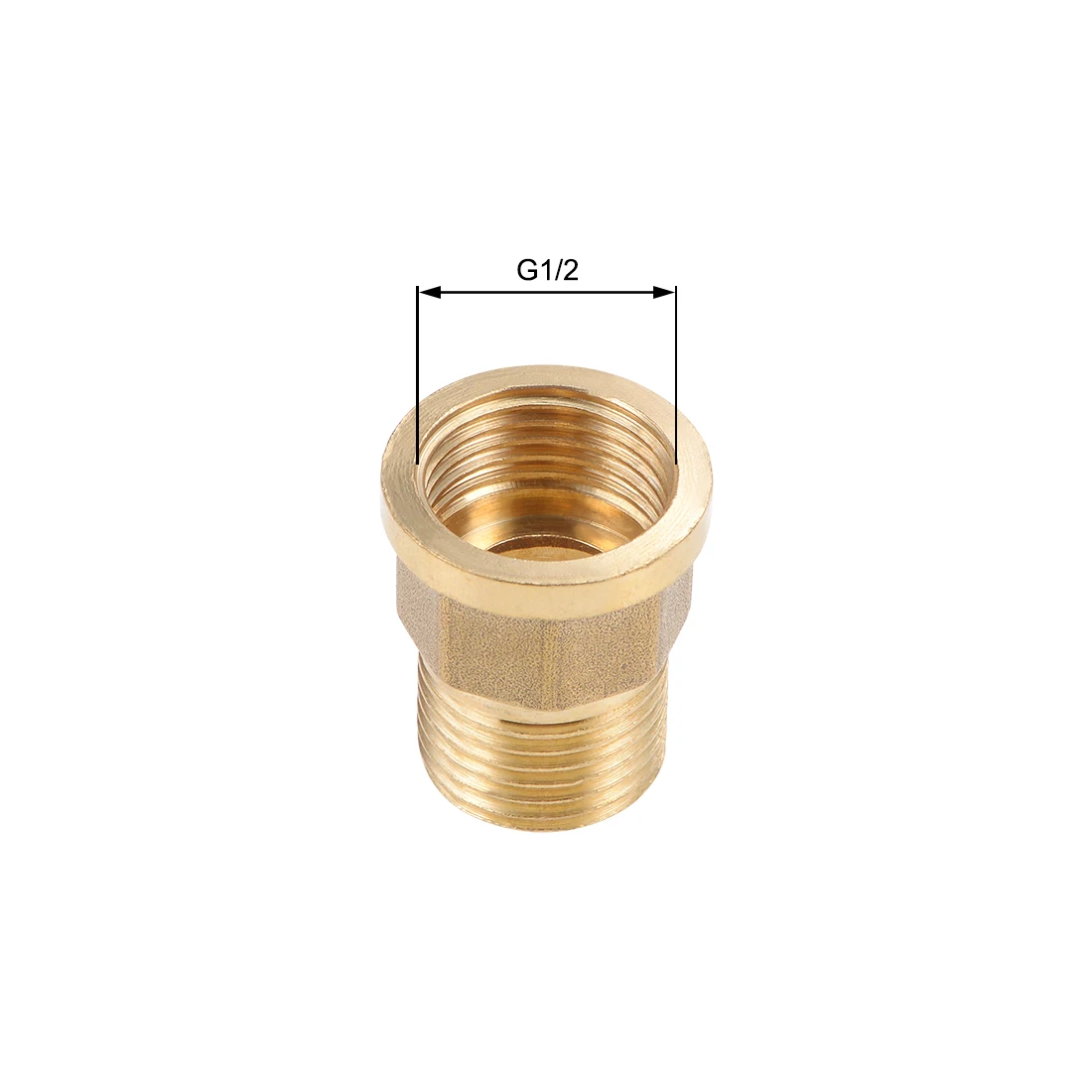 

uxcell Brass Pipe Fitting G1/2 Male X G1/2 Female Hex Bushing Adapter 31mm Length