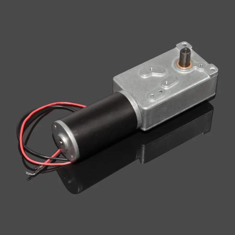 Одноосевой двухвыходной вал червячный редуктор двигатель постоянного тока 12 В низкоскоростной робот