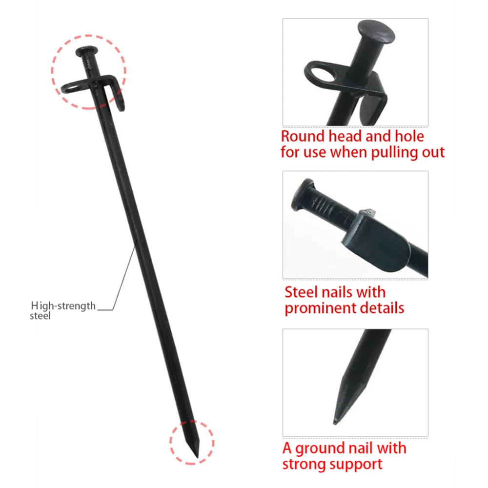 Уличные гвозди для палатки из стали длинные толстые стальные кемпинга