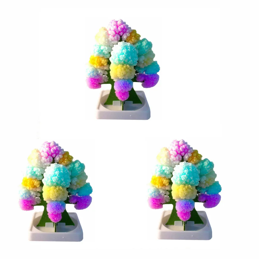 Новый дизайн 3 шт. случайный Бумага дерево цветущей игрушка творческий красочный