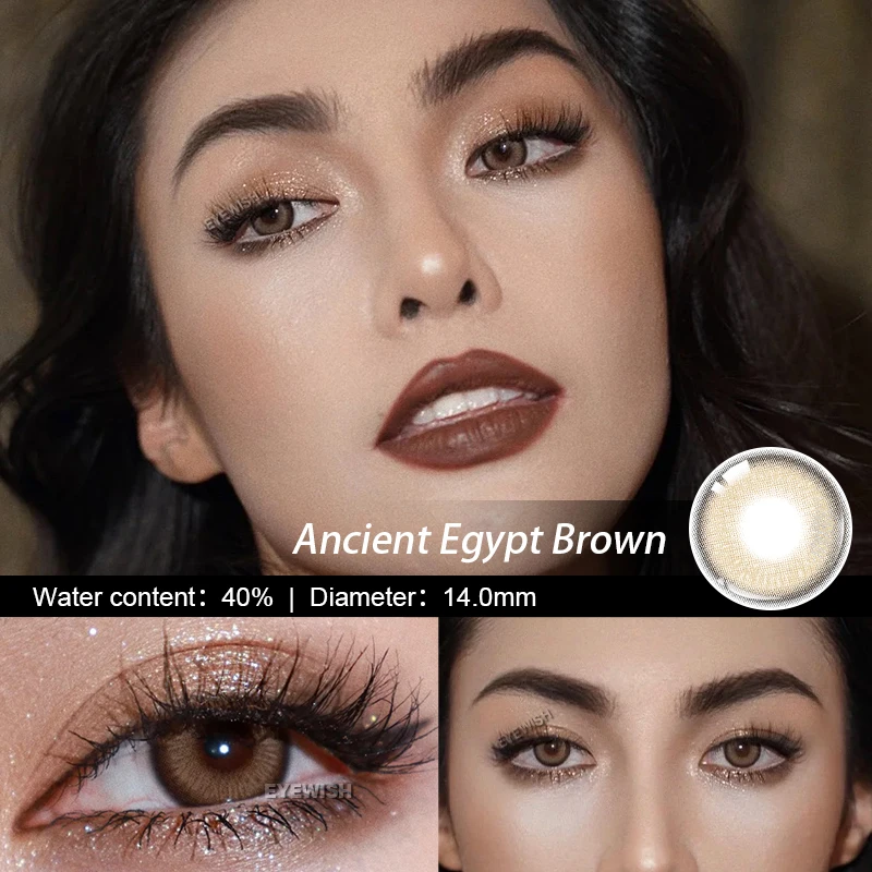 eyewish 2pcspair lenses 10 tone colored lenses for eyes comestic natural pupil colorful contact lenses with free small cases free global shipping
