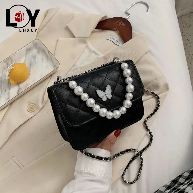 

LHXCY Fashion Butterfly Pu Leather Woman Shoulder Bag High Quality Rhombus Lattice Messenger Bags Fashion Luxury Brand Handbags