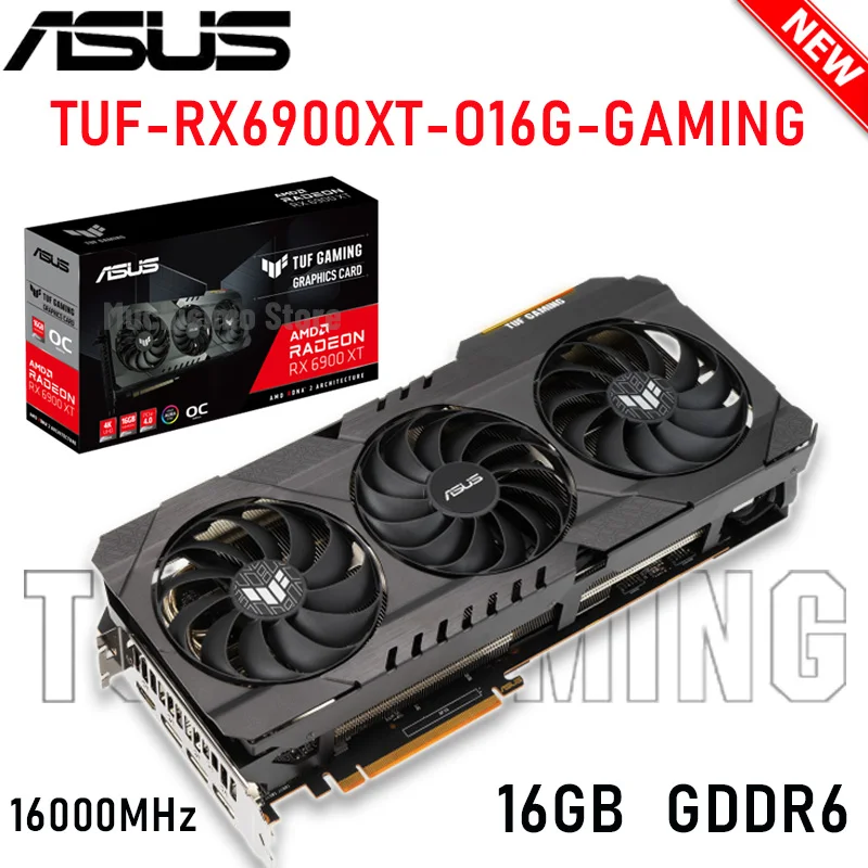 16000 МГц Asus TUF-RX6900XT-O16G-GAMING Graphics GDDR6 16 Гб бит 8 контактов + 8 контактов RX6900XT видеокарта RX6900XT карта для майнинга 16 Гб OC