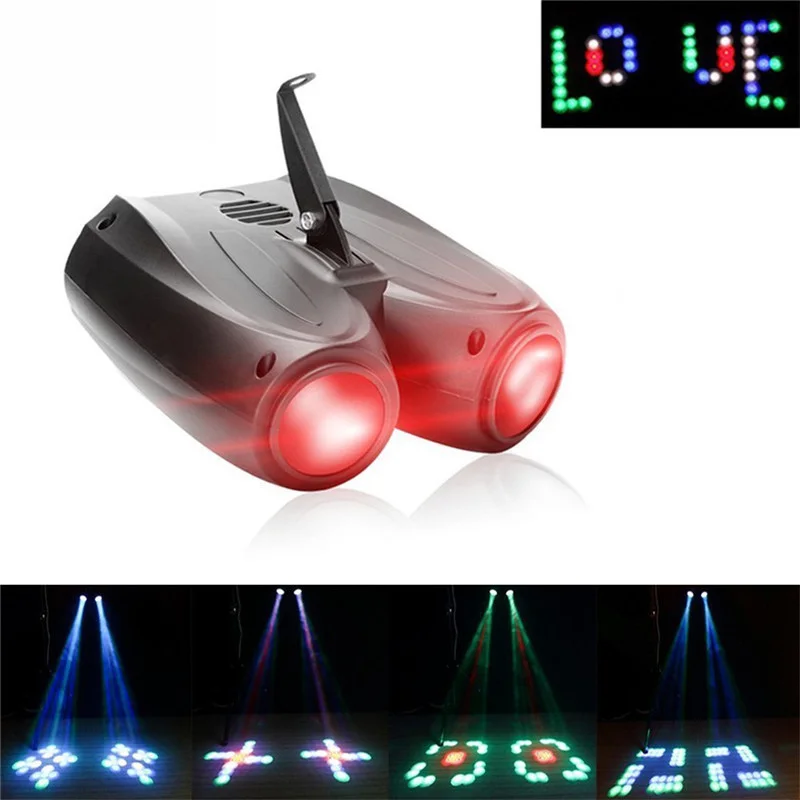 

RGBW вечерние DJ сценические лампы 128LED с двойной головкой Airship проектор лампа с мультиузором самоходная функция голосового управления