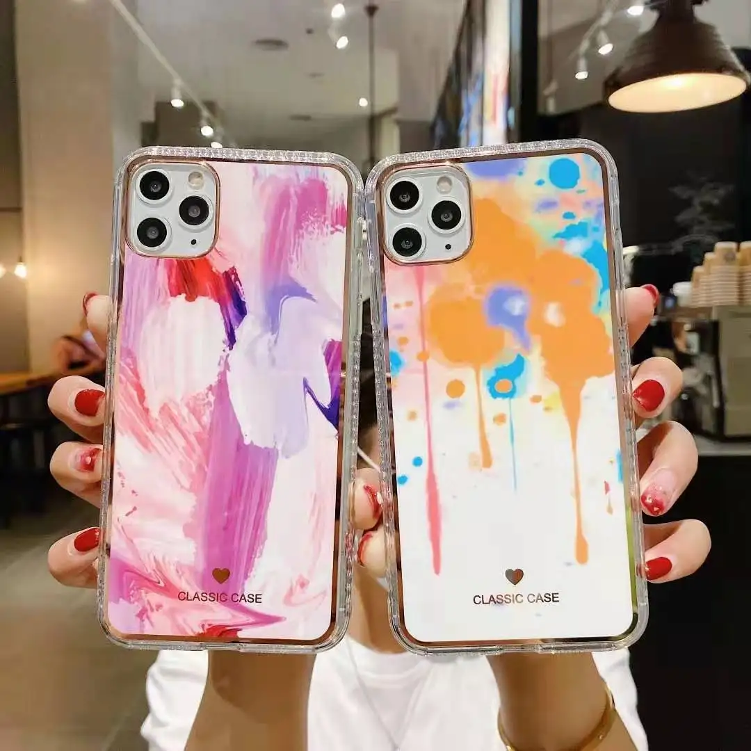 Модный чехол для телефона с акварелью iphone 12 pro max mini защитой от падения x xr xs 7 8 plus |