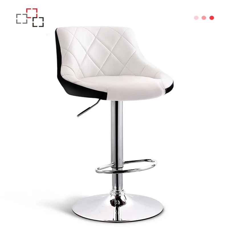 Домашний барный стул подъемный высокий с высокой спинкой современная простота
