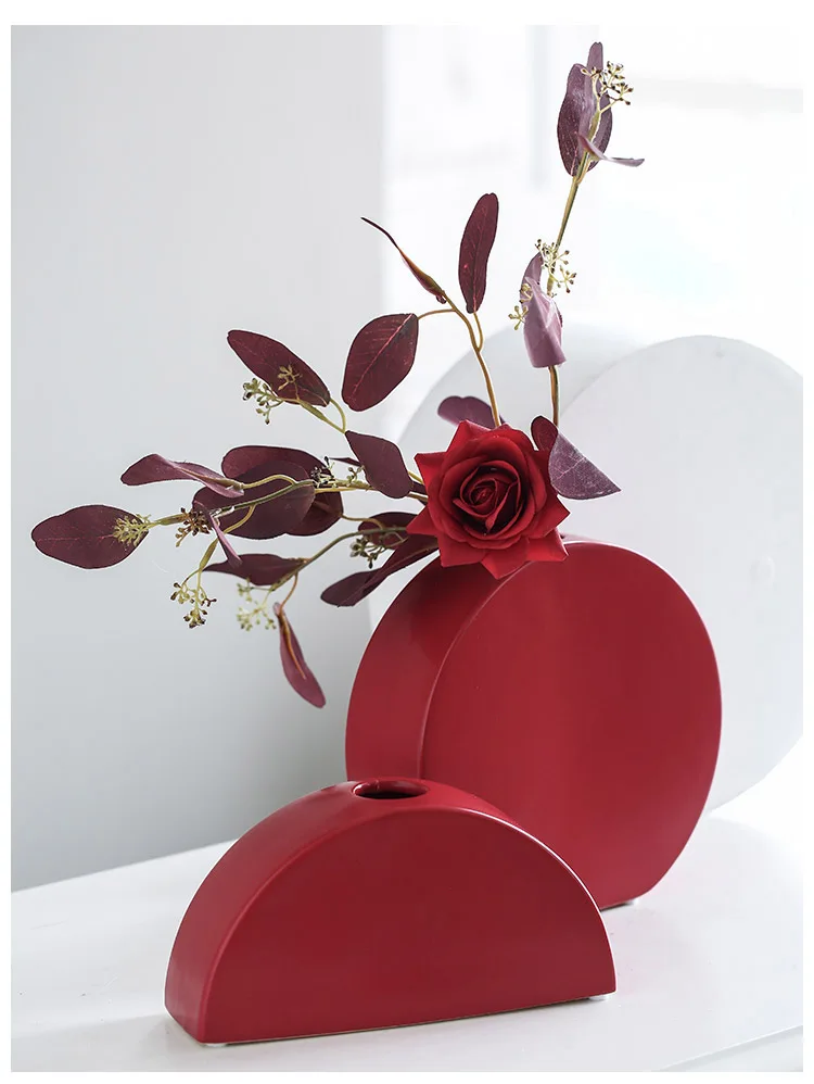 Креативная маленькая керамическая ваза украшения для обеденного стола гостиной