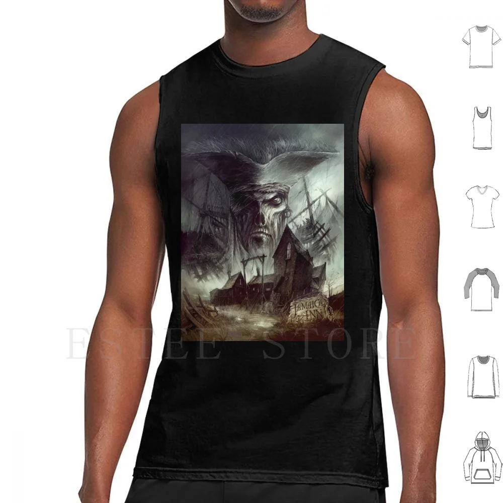 Фото Джон Трежейл? Art By Élian Black'mor Майки-топы из хлопка Elian Blackmor Ghosts Pirates Jamaica Inn Wrecks Jolly Roger №1