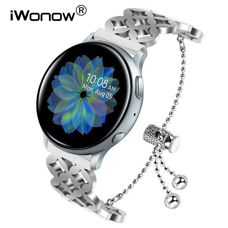 

Women Jewelry Watchband 20mm for Samsung Galaxy Watch 42mm / Active 2 40mm 44mm / Gear Sport / S2 Classic Band Active2 Strap