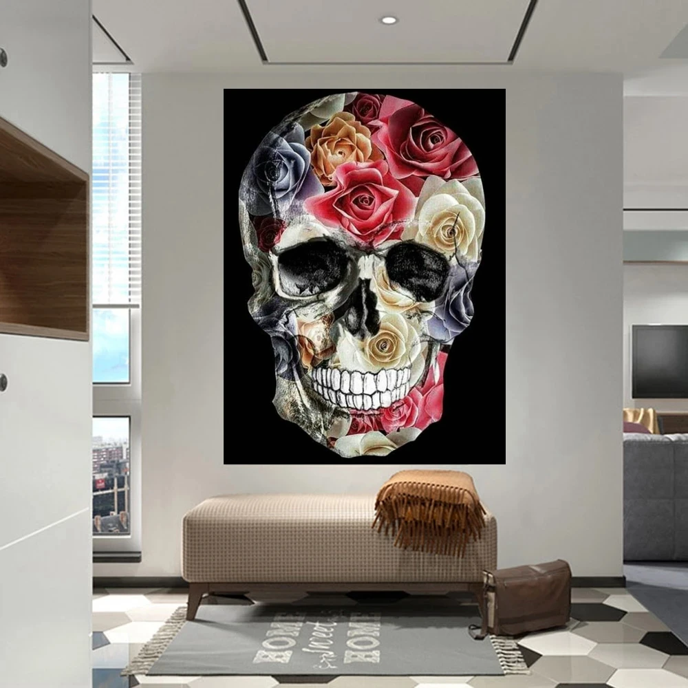 

Skull Woman DIY 5D Full Diamond Painting Embroidery Mosaic Cross Stitch Home Decoration Art Gift