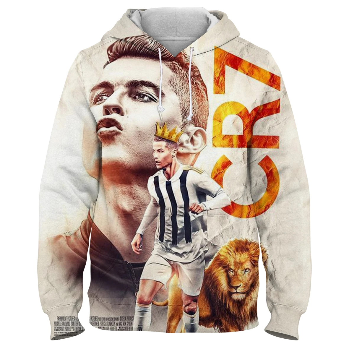 

CR7 Cool 3D Sports Hoodies Women's Oversized Hoodie Sweatshirt Ronaldo Print Girl Female Daily Pullover Tops Fleece Outerwear