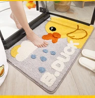 bathroom rug little yellow duck household bathroom non slip mat family cartoon toilet water absorbable floor mat bedroom doormat